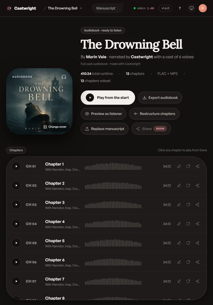 Castwright's listen view on a tablet